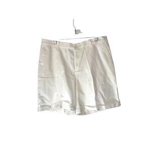 Ralph Lauren Women's White Quiet Luxury Old Money Preppy Chino Shorts Size 18W